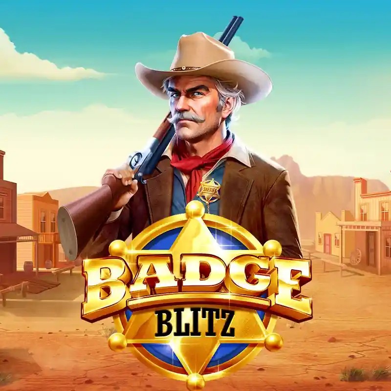 Badge Blitz logo by Pragmatic Play at Fridayroll Casino
