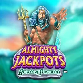 Official Jackpots logo: Almighty Jackpots – Realm of Poseidon by Novomatic at Fridayroll Casino