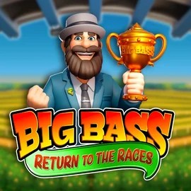 Big Bass Return to the Races slot visual from Pragmatic Play available on fridayrollscasino.com
