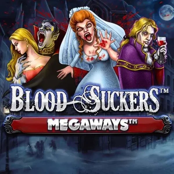 Blood Suckers Megaways slot logo by Red Tiger Gaming at Fridayroll Casino