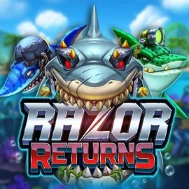 Razor Returns logo by Push Gaming at Fridayroll Casino