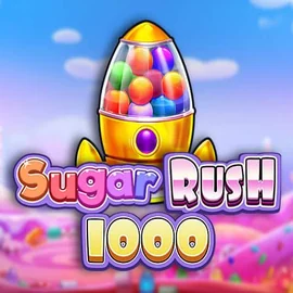 Sugar Rush 1000 slot logo by Pragmatic Play at Fridayroll CasinoSugar Rush 1000