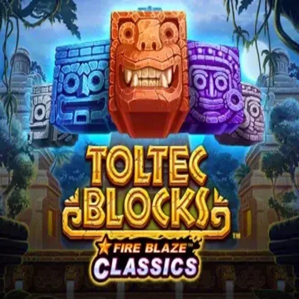 Fire Blaze: Toltec Blocks by Rarestone Gaming, showcased at fridayrollscasino.com – game logo