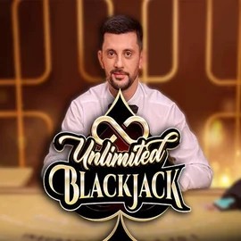 Unlimited Blackjack online game logo by Ezugi on fridayrollscasino.com